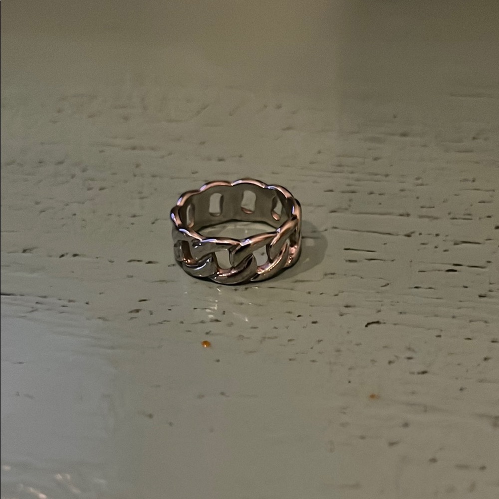 Silver Chain Link Ring - image 7